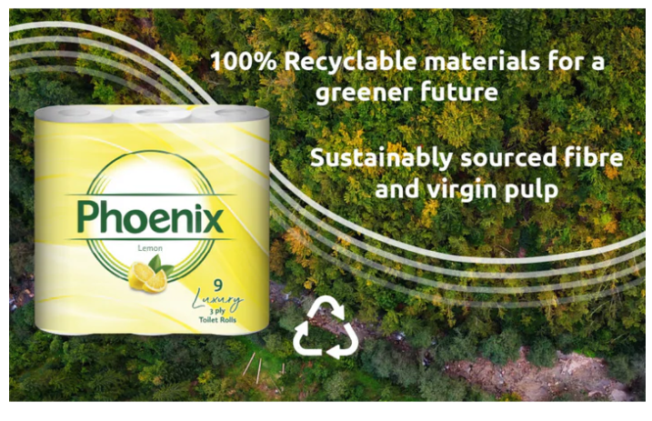 Phoenix 90 Toilet Rolls 3 Ply – Bulk Lemon & Unscented Quilted Luxury Variety Pack, Soft, Strong & Fresh Bathroom Tissue