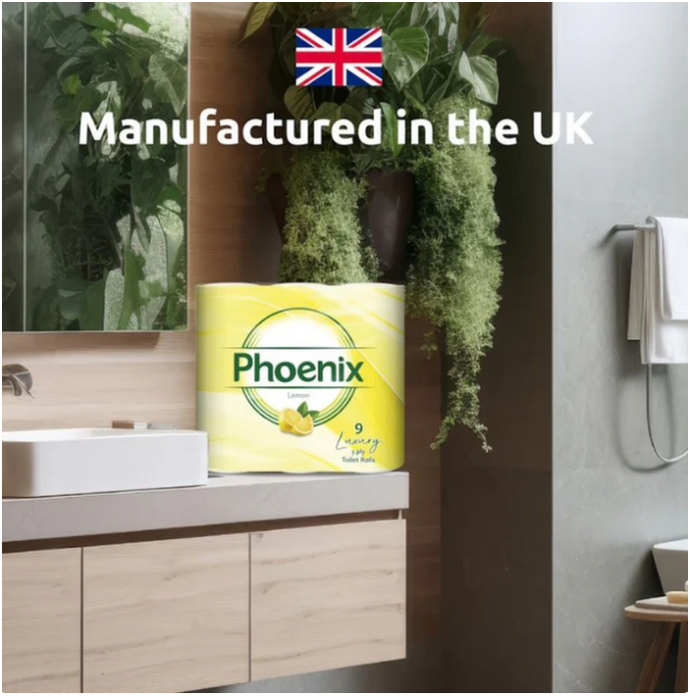 Phoenix 90 Toilet Rolls 3 Ply – Bulk Lemon & Unscented Quilted Luxury Variety Pack, Soft, Strong & Fresh Bathroom Tissue