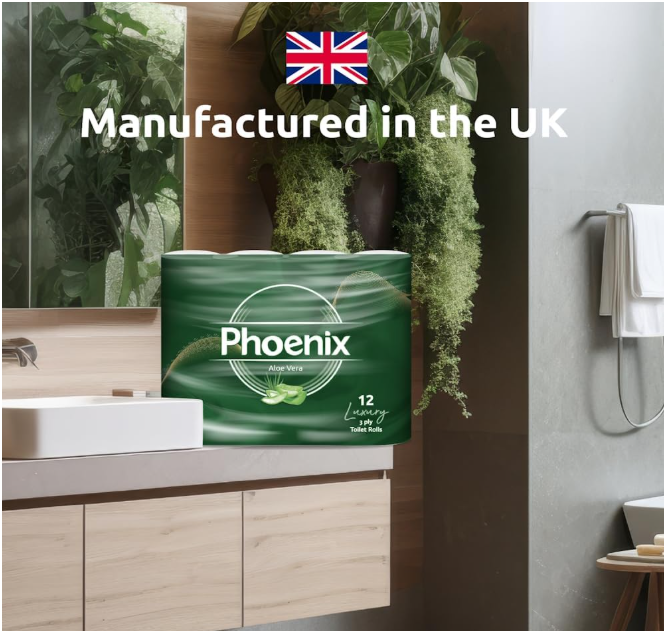 Phoenix 90 Toilet Rolls 3 Ply – Bulk Aloe Vera & Unscented Luxury Quilted Variety Pack, Soft, Strong & Fresh Bathroom Tissue