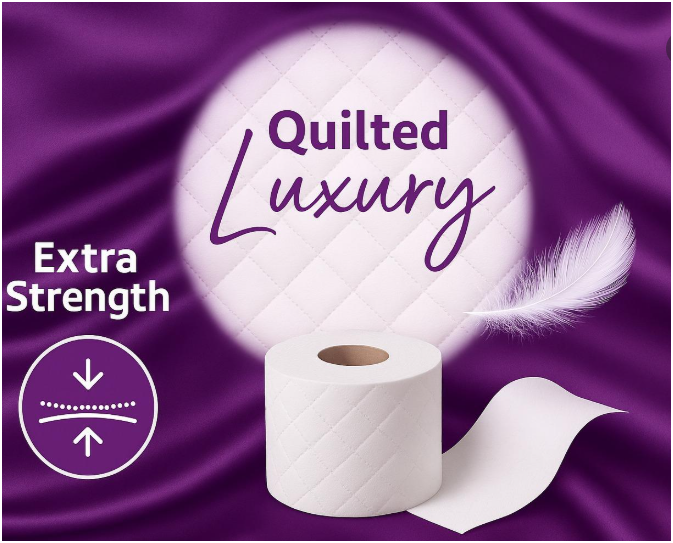 Phoenix 54 Rolls Toilet Paper | Premium 3 Ply Quilted Tissue | Extra Soft, Strong & Long Lasting Family Value Pack
