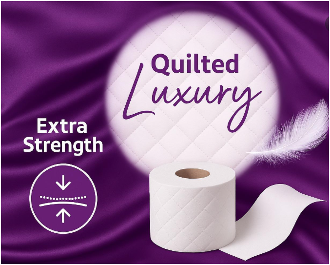Phoenix 36 Rolls 3-Ply Toilet Paper – Soft, Strong & Quilted Family Pack