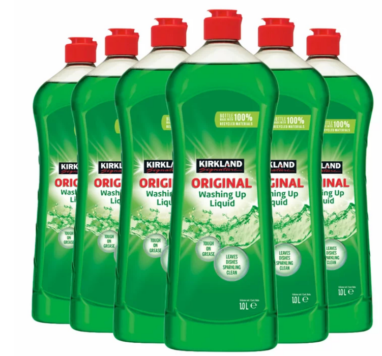 Kirkland Signature Washing Up Liquid, 6 x 1L