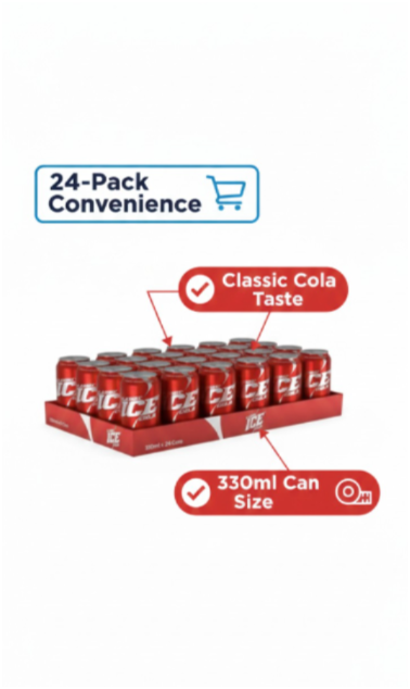 Classic Ice Cola 330ml Cans – 24 Pack