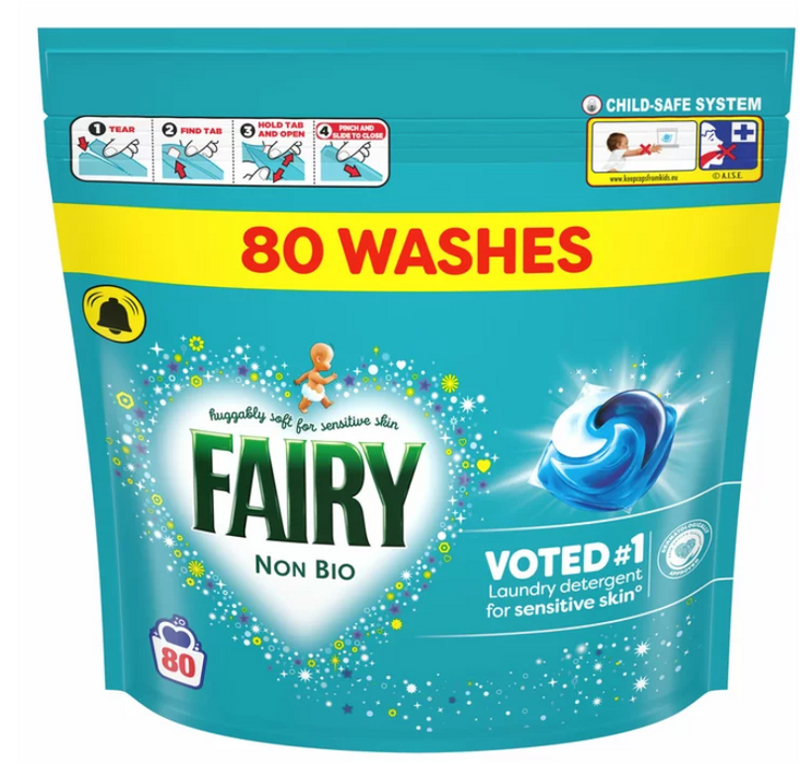 Fairy Non Bio 4 in 1 Pods, 160 Wash