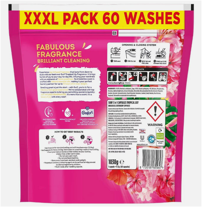 Surf Laundry Capsules – 60 Wash