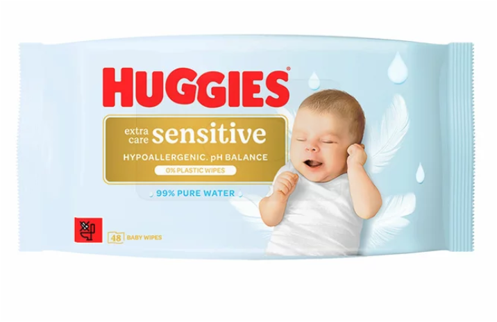 Huggies Plastic Free Extra Care Baby Wipes – 8 x 48 Wipes