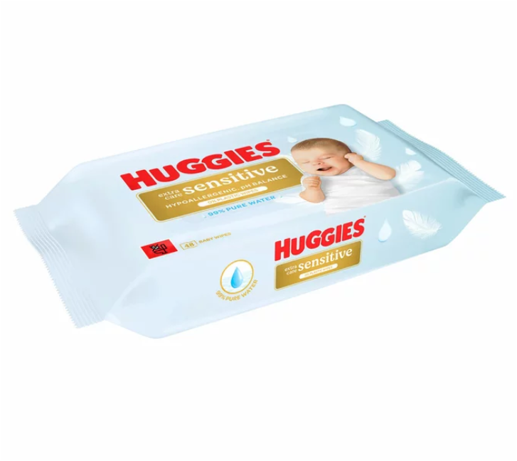 Huggies Plastic Free Extra Care Baby Wipes – 8 x 48 Wipes