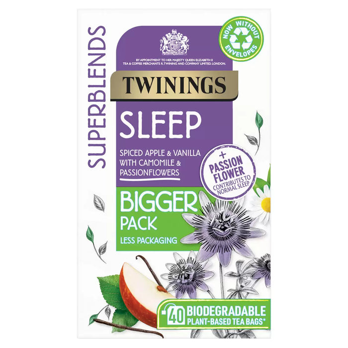 Twinings Superblends Sleep Tea Bags, 2 x 40 Tea Bags