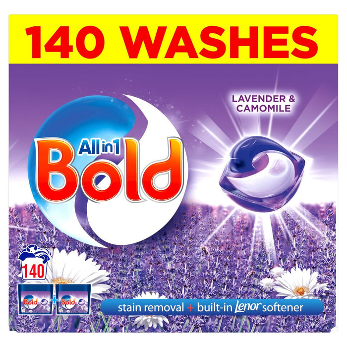 Bold 140 Wash All-In-One Laundry Detergent Pods