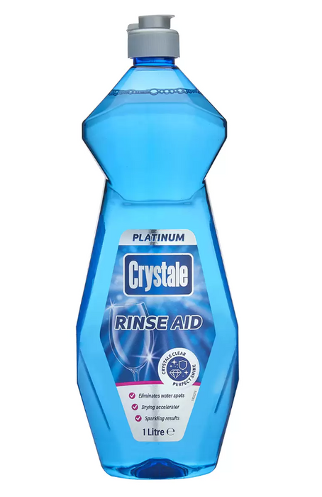 Crystale Platinum Dishwasher Rinse Aid, 4 x 1L