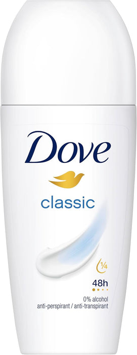 Dove Roll-On Deodorant, 6 x 50ml