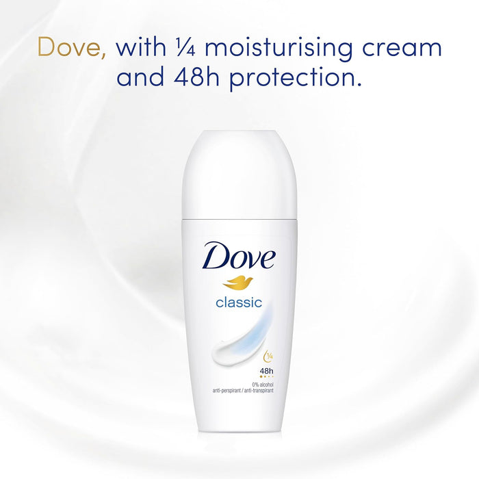 Dove Roll-On Deodorant, 6 x 50ml