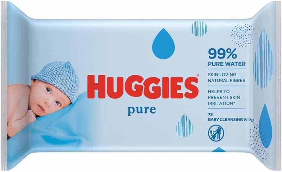 Huggies Pure Baby Wipes, 10 x 72 Wipes