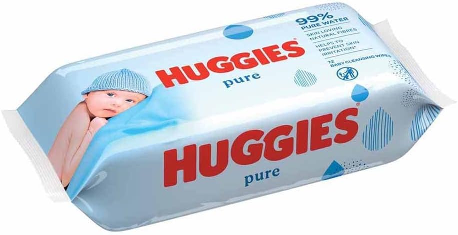 Huggies Pure Baby Wipes, 10 x 72 Wipes