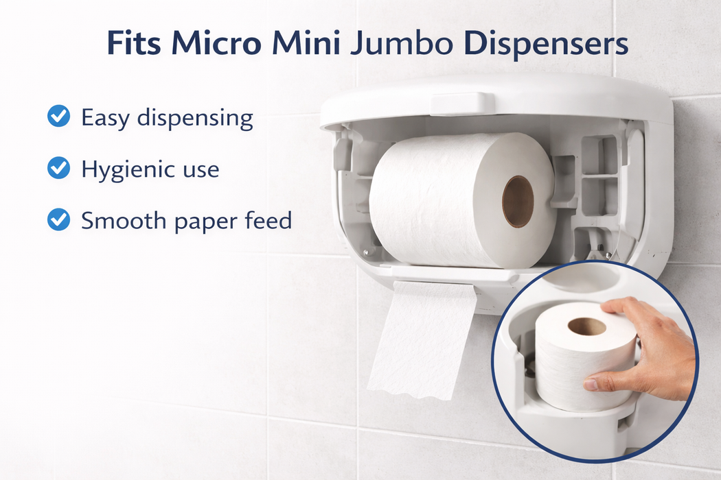 Micro Mini Toilet Rolls 125m 2 Ply - 24 Pack
