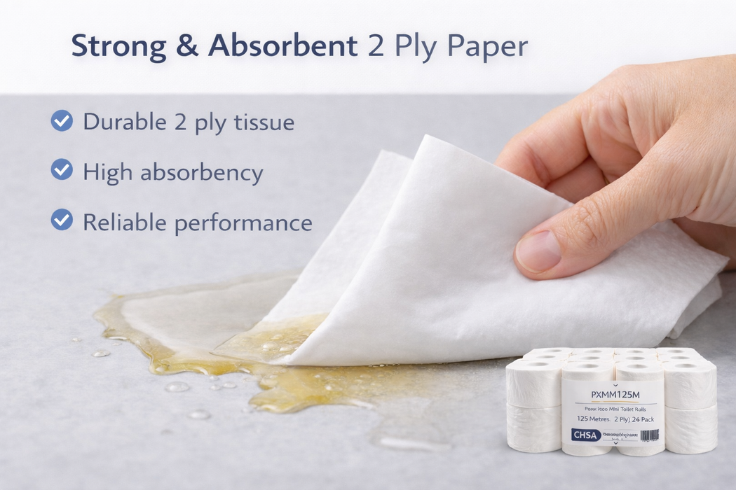 Micro Mini Toilet Rolls 125m 2 Ply - 24 Pack