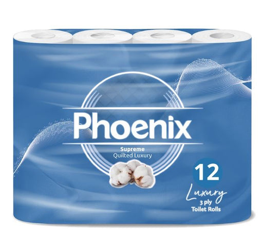 12 Roll Phoenix Soft Supreme Luxury Quilted Ply Non-Fragranced