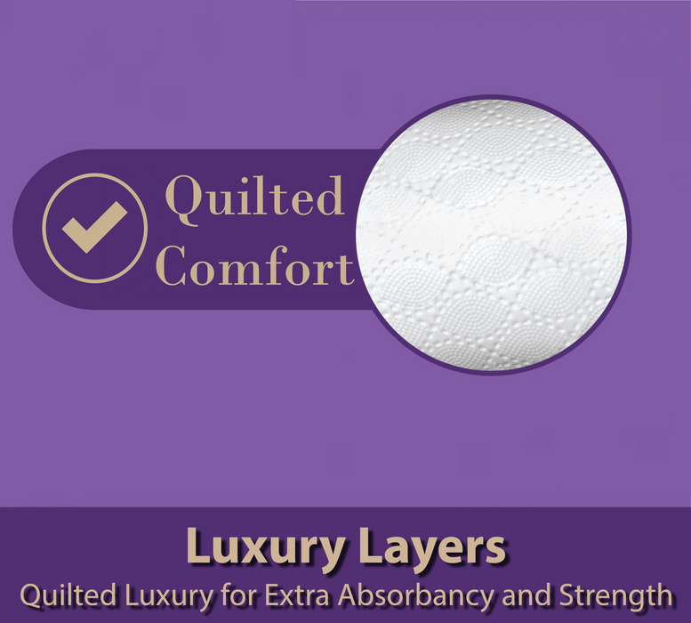 120 Roll Bulk Buy - Quilted 3 Ply Lavender Fragranced Toilet Rolls