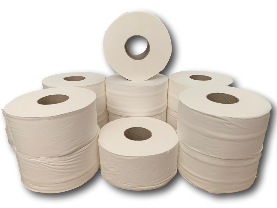 Mini Jumbo 2 Ply Toilet Paper Tissue 150M Per Roll 60mm Core